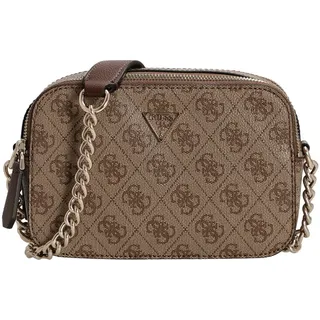 GUESS Noelle II Crossbody Camera Bag Latte Logo / Brown