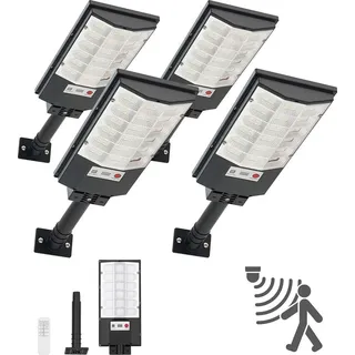 Vevor Solarleuchte schwarz 50000 LM 4er Set mit Bewegungsmelder und Dämmerungssensor IP65