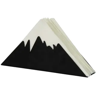 Fisura - Originelle Serviettenhalter mit Bergmotiv. Schwarzer Serviettenständer für Küche. Serviettenhalter aus Metall. Design Papierhandtuchspender 21x4x7 cm, Black
