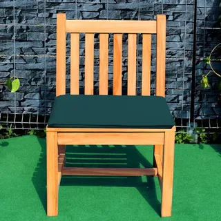 Teako Design Gartenstuhl Piceno aus Teakholz ohne Armlehnen – Robustes, ergonomisches Design für Garten & Terrasse (Grün) - Grün