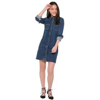 Jdy Sanna Denim Mix Kurzes Kleid - Medium Blue Denim - XS