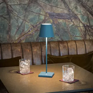 SIGOR LED Akku-Tischleuchte "NUINDIE 380" INDOOR & OUTDOOR 2,2W 827 (Warmton-extra) Blau USB-C - Blau