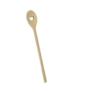 Metaltex Kochlöffel, oval, Witziger Rührlöffel aus Buchenholz mit verschiedenen Motiven, 1 Stück, Heart