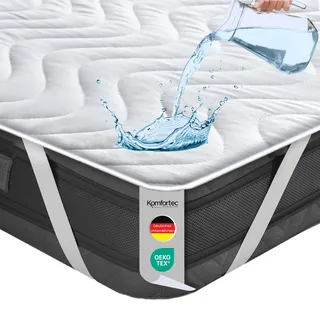 Komfortec Wasserdichter Matratzenschoner 90x200cm | Anti-Milben, Atmungsaktiv, Kein Knistern | Oeko-TEX Zertifiziert | Matratzen Inkontinenzauflage für Boxspringbetten