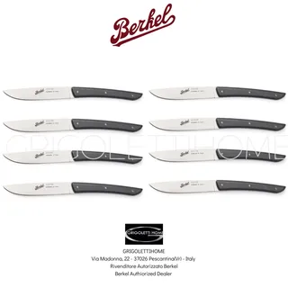 Berkel - COLOR Schwarz - Set 8 Messer Steak Stahl - KCO4SW11SRMBL