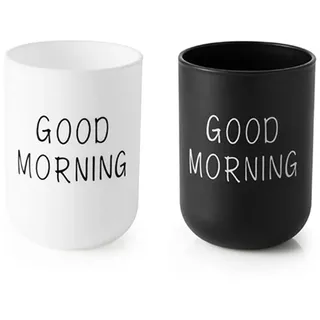 2 Stück Zahnputzbecher, Badezimmer Cup, Zahnbürste Tasse, Hause Zahnputzbecher, Tragbare Gurgeln Tasse, Nordischer Stil, Kunststoff, für Reisen, Mundspülung, Wasser, Einfache Tasses, für Paare