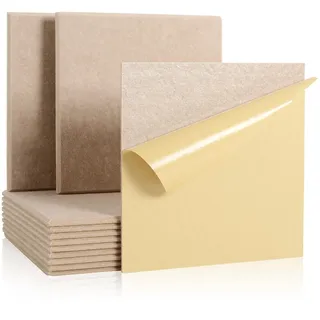 Rdutuok 12 Stück Selbstklebend Akustikplatten,30x30x1 cm Akustik Absorber Akustikpanel Schallschutzplatten für Tonstudio,Büro,Studio,Akustische Behandlung und Wanddekoration (Dunkelkamel)