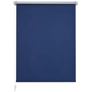 Seitenzugrollo LIEDECO Gr. 4, blau, B:45cm H:150cm, Polyester, Rollos, Seitenzugrollo