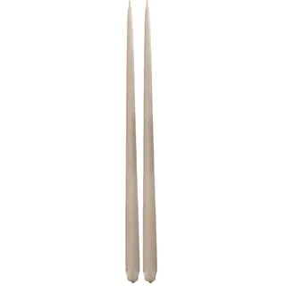 Stoff Nagel Candle Set, Wax, Beige, 29 cm, 150 gramm (Packung mit 2)