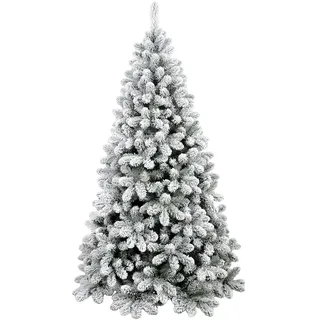 Megashopitalia Schneereicher Weihnachtsbaum, Polyvinylchlorid Synthetisches PVC, Weiß, 180