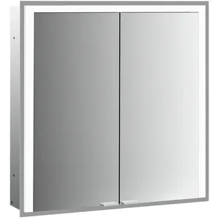 emco prime 3 Spiegelschrank, 800mm, 2 Türen, Unterputzmodell, 949717203, Farbe: aluminium/spiegel