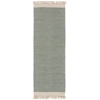 benuta Pure Wollteppich-Läufer Kim Mint 70x200 cm , Mintgrün , Textil , Grafikmuster , Rechteckig , 70x200 cm , Care & Fair, Handmade in India , pflegeleicht , Teppiche und Böden, Teppiche, Teppichläufer, Läufer