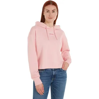 Tommy Jeans Damen Hoodie Essential Logo mit Kapuze, Rosa (Ballet Pink), XL