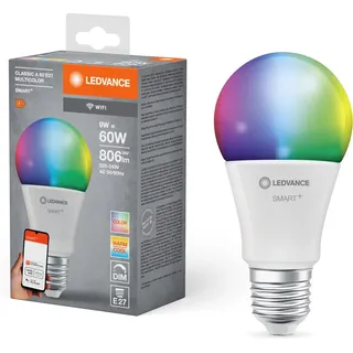 Ledvance Smart+ WiFi LED-Lampe Kolbenform E27/10W 806lm RGBW Farbwechsel
