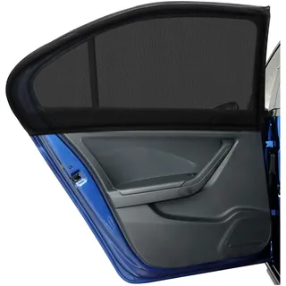 DIZA100 Auto Sonnenschutz Baby für Kinder Erwachsene Haustiere, 2 Stück Universal Sonnenblende Auto Netz mit UV Schutz/Blendschutz, Autofenster Sonnenschutzrollos Heckscheibe (L)