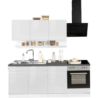 KOCHSTATION Küchenzeile »KS-Virginia« Breite 210 cm, mit oder ohne E-Geräte, grau