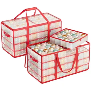 Songmics Aufbewahrungsbox für Weihnachtskugeln,