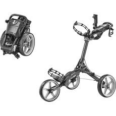 CaddyTek Caddylite Compact, Dunkelgrau Golf Push Pull Cart/Trolley, Black, Einheitsgröße