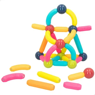 ColorBaby Magnetisches Konstruktionsspiel, 36 Teile, magnetische Bausteine, Lernspielzeug mit geometrischen Figuren, Magnetspiele für Kinder ab 3 Jahren, 47417