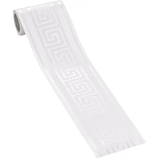 A.S. Création Bordüre selbstklebend 5 m x 0,13 m Silber/Weiß