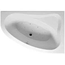 RIHO Lyra Eck-Badewanne, Version links, mit Air-System, Einbau, 2-Sitzer, weiß, B0, Ausführung: 153,5x100,5x47cm, Nutzinhalt: 150 Liter