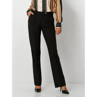 Stretch-Hose TONI "Jolie Bootcut", Damen, Gr. 42, N-Gr, schwarz, Web, Obermaterial: 91% Polyester, 9% Elasthan, bootcut fit lang, Hosen Stretch-Hose