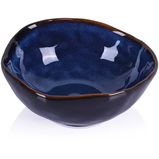 20,3 cm blaue Keramikschale, Keramik-Obstschale, Schlüsselschale für Eingangstisch, Süßigkeitenschale, Obstschale für Küchentheke, blaue kleine Schmuckschale für Schlafzimmer, Nachttisch, Wohnzimmer