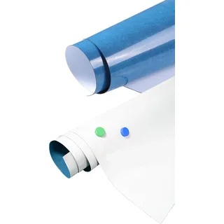 TUKA-i-AKUT 2er 120 x 90cm Haftgrund für Magnete, Beschreibbar Selbstklebend Whiteboard Folie, Nass Abwischbar, Premium-Kleber, Ferrofolie Eisenfolie, 120 x 90cm, Weiß, TKD9020-white-120x90cm-2X
