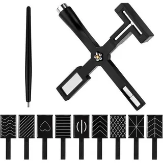 Nagel Magnet Set 11-teilig mit 5in1 Magnetstiften - Schwarz