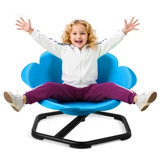 Vevor Kinderdrehstuhl zylinderförmig Blau