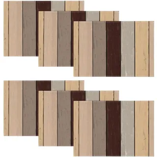 Artoid Mode Braun Planken Antik Alt Rustikal Holz Platzsets 6er Set, 30x45cm Urlaub Tischsets Waschbar Platzdeckchen Küche Party Deko