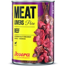 Bild Meat Lovers Pure Beef | Nassfutter für Hunde | hoher Fleischanteil | getreidefrei | saftiges Rindfleisch, leckere Brühe und Mineralstoffe | Alleinfuttermittel | 6 x 400 g