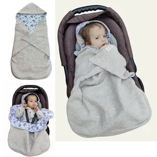Swaddyl WOLLWALK Einschlagdecke Babyschale - Baby Fußsack - Winter Decke - Einschlagdecken für Kinderwagen - Neugeborene bis 11 Monaten aus 100% Wolle (Erde)