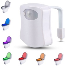PARENCE.- LED-WC-Licht/Bewegungssensor-Licht für Toilette und Badezimmer/Nachtlicht mit 8 verschiedenen Farben