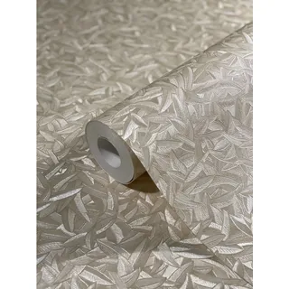 Glööckler Vliestapete Imperial Feder Uni Beige