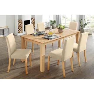 Home Affaire Essgruppe, (Set, 7 tlg.), beige