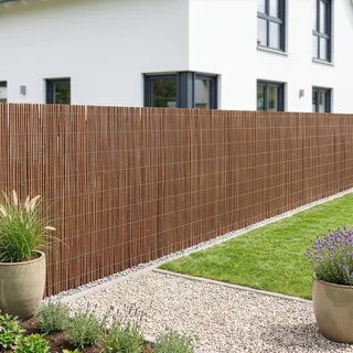 Weidenzaun ‘Hyssna’ Sichtschutz 120 x 500 cm - Braun