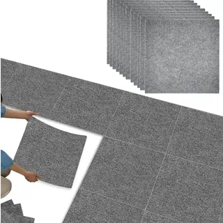30 Stück Teppichfliesen Selbstklebend, Auslegware Teppichboden 30 x 30 cm, Teppich zum Zuschneiden, Teppichfliesen Selbstliegend, Rutschfest, Waschbaren Teppichfliesen Sind Verschleißfest