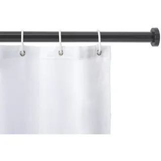 Wenko Duschvorhangstange Luz 70 - 115 cm schwarz