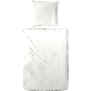 Bettwäsche PRIMERA "Halbleinen-Bettwäsche", weiß, B/L: 155cm x 220cm, 1 Stk., 1 Stk., Halbleinen, B/L: 80cm x 80cm, 2 tlg., Halbleinen, Obermaterial: 50% Baumwolle, 50% Leinen, Bettwäsche, Bettwäsche, Uni