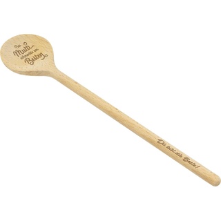 GRUSS & CO Kochlöffel Motiv "Mutti"| Holzlöffel, Kochlöffel aus Buchenholz, 28 cm, mit eingebranntem Motiv | Geschenk Küche, Kochen, Muttertag | 47814