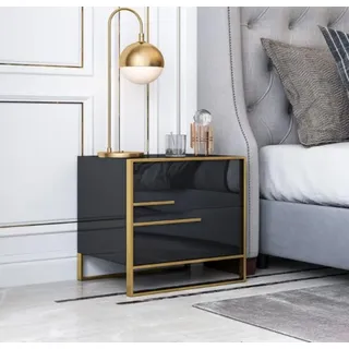 Nacht Tisch Konsole Beistell Schlaf Design Zimmer Holz Tische Konsolen Konsolen - Schwarz