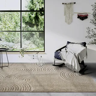 ELLE DECORATION Chappe Hochflorteppich 80 x 120 cm Beige