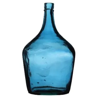 NATURAL LIVING VASE Dame Jeanne 2L Saphir AUS RECYCELTEM Glas D15,5CM X H25CM