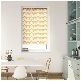 Lichtblick ORIGINAL »Rollo Klemmfix, ohne Bohren, blickdicht, Boho Zig Zag - Gelb« blickdicht Blendschutz Sichtschutz freihängend, gelb