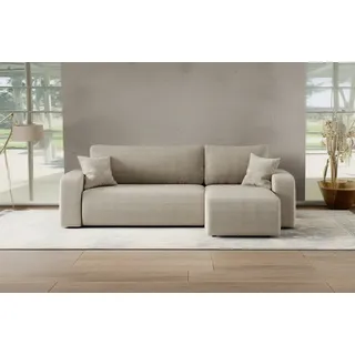 kaiser möbel Ecksofa Cappuccino, Textil, 4-Sitzer, L-Form,L-Form, 244x142 cm, Wohnzimmer, Sofas & Couches, Wohnlandschaften, Ecksofas