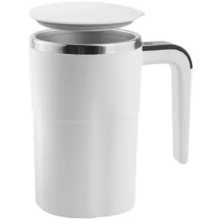 GOEDCH 380 ml Elektrischer Automatischer Selbstrührung Kaffeebecher: Selbstmischende Kaffeetasse mit Temperaturanzeige, Magnetische Automatisches Mischen Milchbecher, für Kaffee Protein Pulver Tee