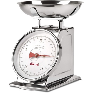 Girmi PS90 Mechanische Küchenwaage, 5 kg, Edelstahl