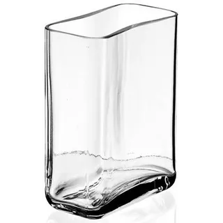 Ambia Home Vase , Klar , Glas , rechteckig , 20x25x10 cm , Coldcut, mundgeblasen, handgemacht , Dekoration, Vasen, Glasvasen