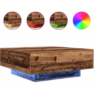 vidaXL Couchtisch Altes Holz und Blau 80 x 80 x 31 cm Holzwerkstoff - Braun